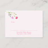 Weergave Shower  Roze, wild Label Informatiekaartje (Achterkant)