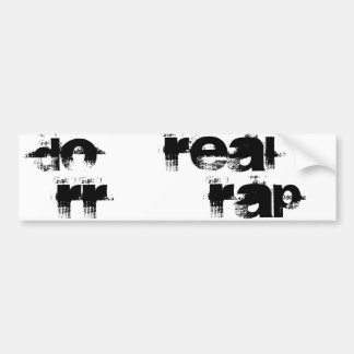 Weergave van de echte Rap-nummersticker Bumpersticker