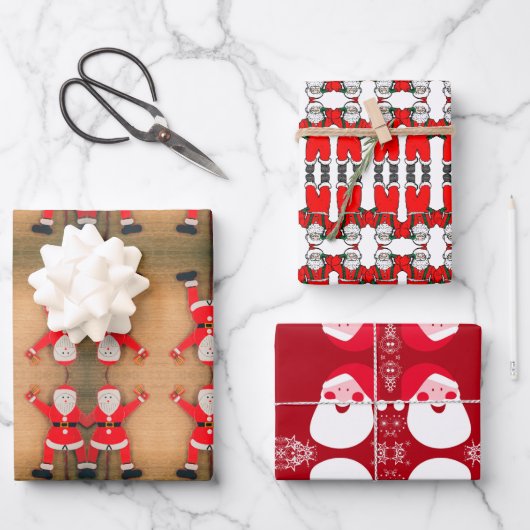  weergave van de kerstman WPS3 Inpakpapier Vel (Voorkant)