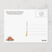 Weergave van diverse vruchten op platforms briefkaart (Achterkant)