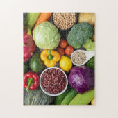 Weergave van groenten en fruit legpuzzel (Verticaal)