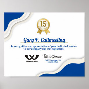 Weergave van het certificaat van minimale bevestig poster