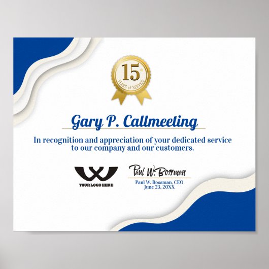 Weergave van het certificaat van minimale bevestig poster (Voorkant)