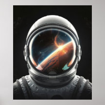 Weergave van het Universum Astronautenhelm