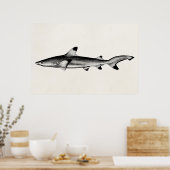 weergave van riffen — zwarte punt poster (Keuken)