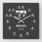 Weergave voor spiegelnummer Aangepast Vierkante Klok (Voorkant)