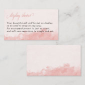 Weergave Waterverf inktwas textuurroze Informatiekaartje (Voorkant / Achterkant)