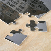 Weergaven van de gebouwen in de rivierwaterloop legpuzzel (Zijkant)