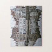 Weergaven van de gebouwen in de rivierwaterloop legpuzzel (Verticaal)