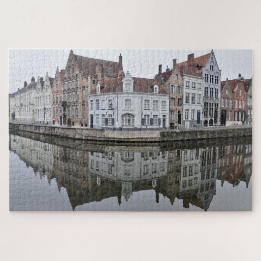 Weergaven van de gebouwen in de rivierwaterloop legpuzzel (Horizontaal)
