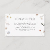 Weergaveschower voor wilde bloemen informatiekaartje (Voorkant)