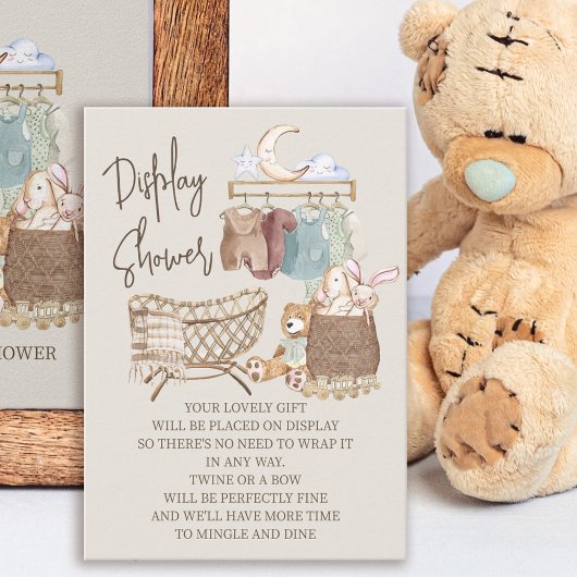 Weergaveslag Boho Nursery Gift Label Informatiekaartje