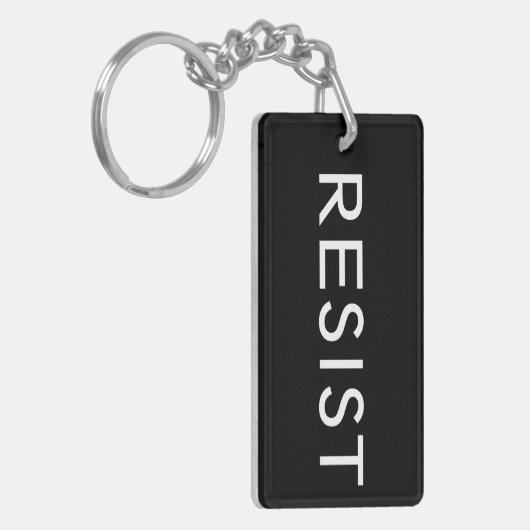 Weergeven Vette witte tekst in zwart Sleutelhanger (Voorkant Links)