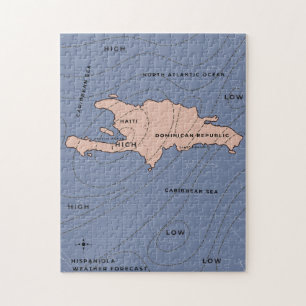 Weerkaart van Hispaniola Legpuzzel