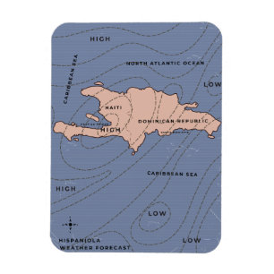 Weerkaart van Hispaniola Magneet