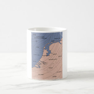 Weerkaart van Nederland Koffiemok