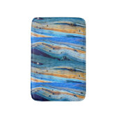 weerkaatste blauwe schuur badmat (Voorkant Verticaal)