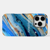 weerkaatste blauwe schuur Case-Mate iPhone case (Achterkant (horizontaal))