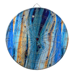 weerkaatste blauwe schuur dartbord