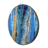weerkaatste blauwe schuur dartbord (Voorkant Rechts)