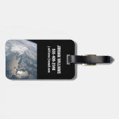 Weerschijn op het water van de aarde. bagagelabel (Achterkant horizontaal)