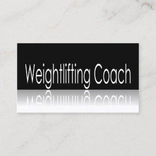 Weerspiegelende Tekst - Bus Weightlifting Visitekaartje