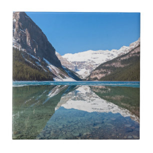 Weerspiegeling op Lake Louise - Banff NP, Canada Tegeltje