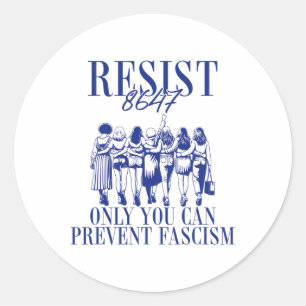 Weersta 8647 Alleen jij kunt fascisme feministisch Ronde Sticker