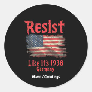 Weersta alsof het 1938 Duitsland cool politiek is Ronde Sticker