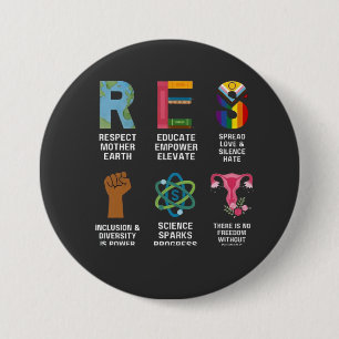 Weersta bloem LGBTQ-rechten Transgelijkheid Ronde Button 7,6 Cm