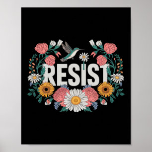 Weersta Bloemverzet Activisten Feministen Retro Poster