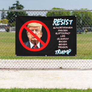 Weersta de Democratische Anti-Trump Pollical Sign Spandoek