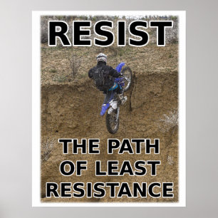 Weersta de Minste Weerstand Dirt Bike Motocross Po Poster