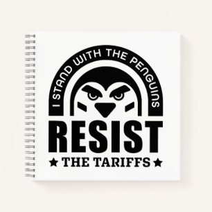 Weersta de tarieven van de pinguïn notitieboek