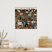 Weersta en beschuldig Trump Poster (Keuken)