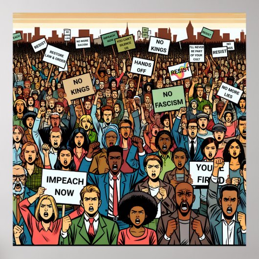 Weersta en beschuldig Trump Poster (Voorkant)