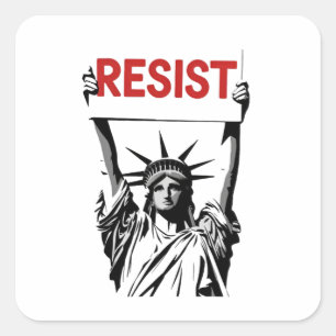 Weersta fascisme Bloemen Transgender LGBTQ Anti-Tr Vierkante Sticker
