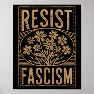 Weersta Fascisme Protesteer Trump Anti Trump 3 Poster