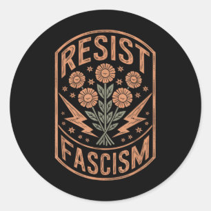 Weersta Fascisme Protesteer Trump Anti Trump Ronde Sticker