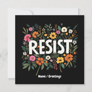 Weersta Floral Anti-Trump Politiek Protest Kaart