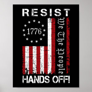Weersta handen af van protest Wij redden de vlag v Poster