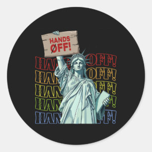 Weersta handen af van Wij, het Amerikaanse volk F Ronde Sticker