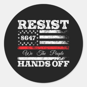 Weersta Handen Uit 86 47 USA Amerikaanse Vlag Vers Ronde Sticker