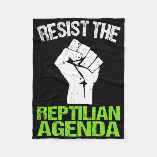 Weersta het Reptilian Agenda T-Shirt Fleece Deken