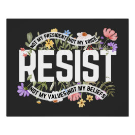 Weersta niet mijn President tegen Trump handen af Perfect Poster