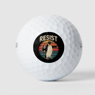 Weersta Penguins Activisme Protest Tariffs Retro Golfballen