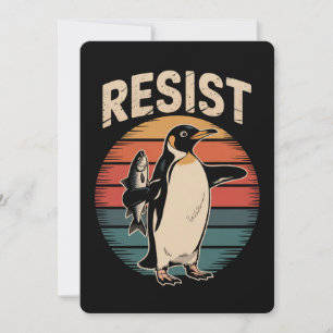 Weersta Penguins Activisme Protest Tariffs Retro Kaart