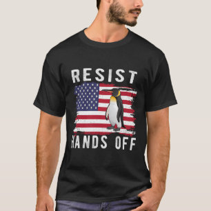 Weersta Pinguïn Handen Van Grappige Amerikaanse Vl T-shirt