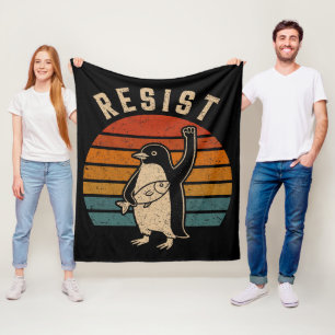Weersta pinguïns protesteren tegen tarieven fleece deken