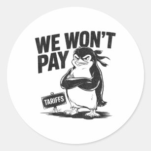 Weersta politieke onrechtvaardigheid Grappige poli Ronde Sticker